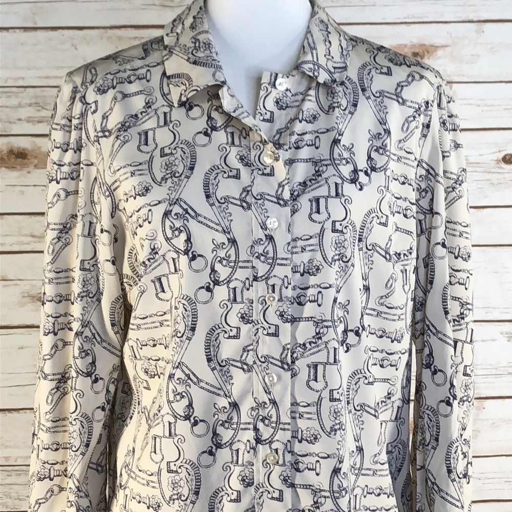 Tory Burch Angelique 100% Silk Blouse (W14456) - Picture 2 of 7